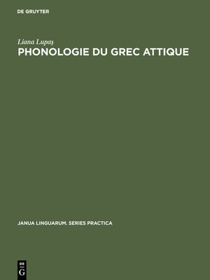 cover image of Phonologie du grec attique